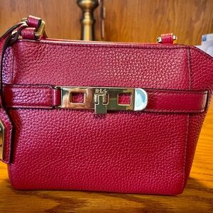 Ralph Lauren Elegant Red Leather Handbag
